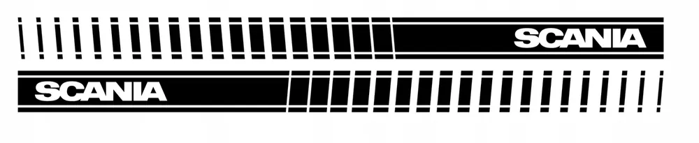 Popularny Naklejki pasy SKANIA na bok, na owiewkę, 200x12cm czarne lub białe