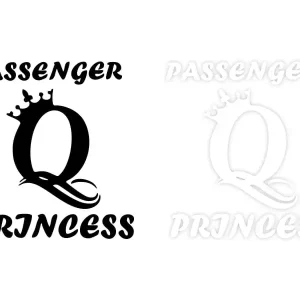 PASSENGER PRINCESS W02 - Naklejka na samochód na auto KOLOR Wysoka jakość