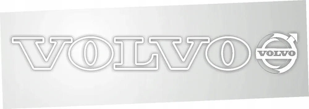 Nowość Naklejki VOLVO naklejki 2szt 50cm x 8cm białe szyba bok kontur