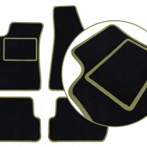 CZARNE DYWANIKI AUDI A8 D4 (2010-2017) JASNOZIELONA PRZĘDZA | ST Promocja