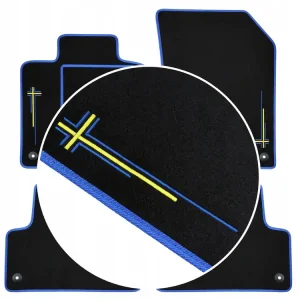 Zwrot pieniędzy DYWANIKI SAMOCHODOWE VOLVO XC90 II (2014-...) NIEBIESKIE + 2 HAFTY