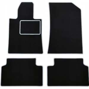 CZARNE DYWANIKI PEUGEOT 206 PLUS (2009-2012) SZARA LAMÓWKA | ST Premium