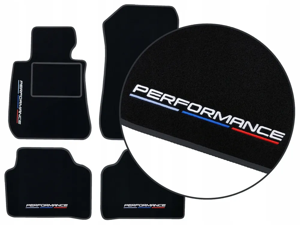 Autentyczny DYWANIKI WELUROWE BMW X6 F16 (2014-2019) - GRAFITOWE + 4x HAFT