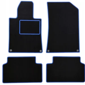 Nowość CZARNE DYWANIKI PEUGEOT 308 II (2014-2021) NIEBIESKA LAMÓWKA | ST