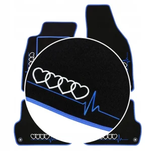 DYWANIKI DO AUDI A2 (1999-2005) NIEBIESKA LAMÓWKA, 4 HAFTY Autentyczny
