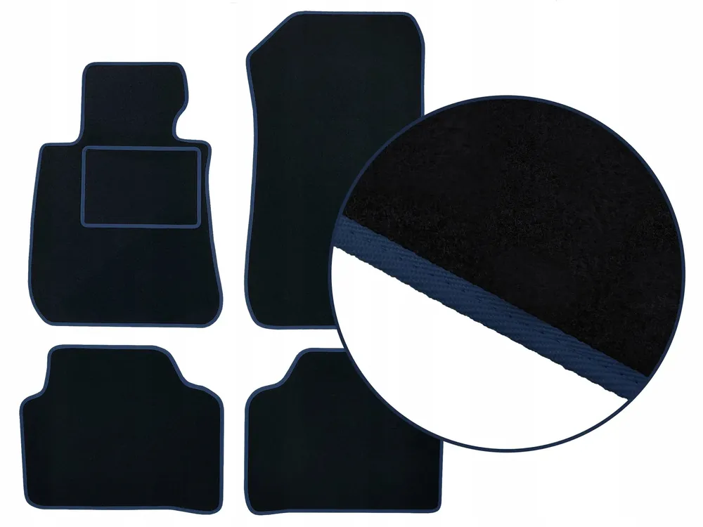 Tylko dziś DYWANIKI WELUROWE BMW 2 F22 (2014-2021) + GRANATOWA LAMÓWKA