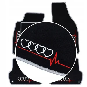 Wysoka jakość POLSKIE DYWANIKI DO AUDI A7 II (2017-...) JASNOSZARE, 4 HAFTY