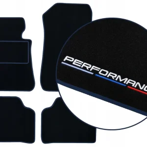 DYWANIKI WELUROWE BMW 2 U06 (2020-...) - GRANATOWE + 2x HAFT Premium