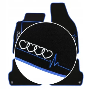 DYWANIKI DO AUDI A6 C7 (2011-2018) NIEBIESKA LAMÓWKA, 2 HAFTY Nowość