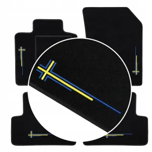 Darmowa dostawa DYWANIKI SAMOCHODOWE VOLVO S60 I (2000-2010) CZARNE + 4 HAFTY