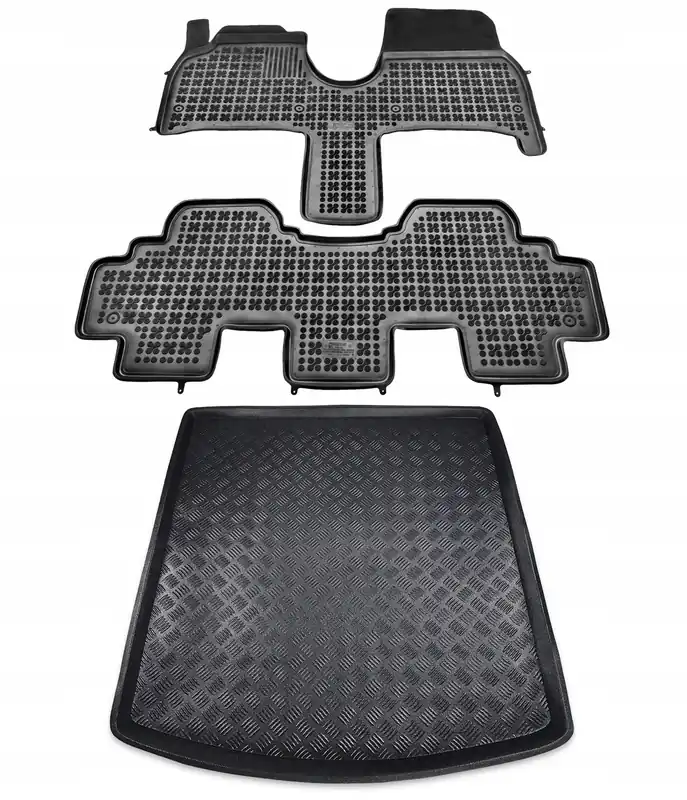 Dywaniki gumowe + mata wkład do bagażnika do Peugeot 807 Autentyczny