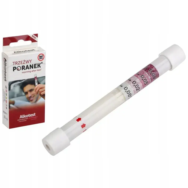 ATESTOWANY ALKOMAT JEDNORAZOWY ALKOTEST TRZEŹWY PORANEK PRECYZYJNY Oryginalny