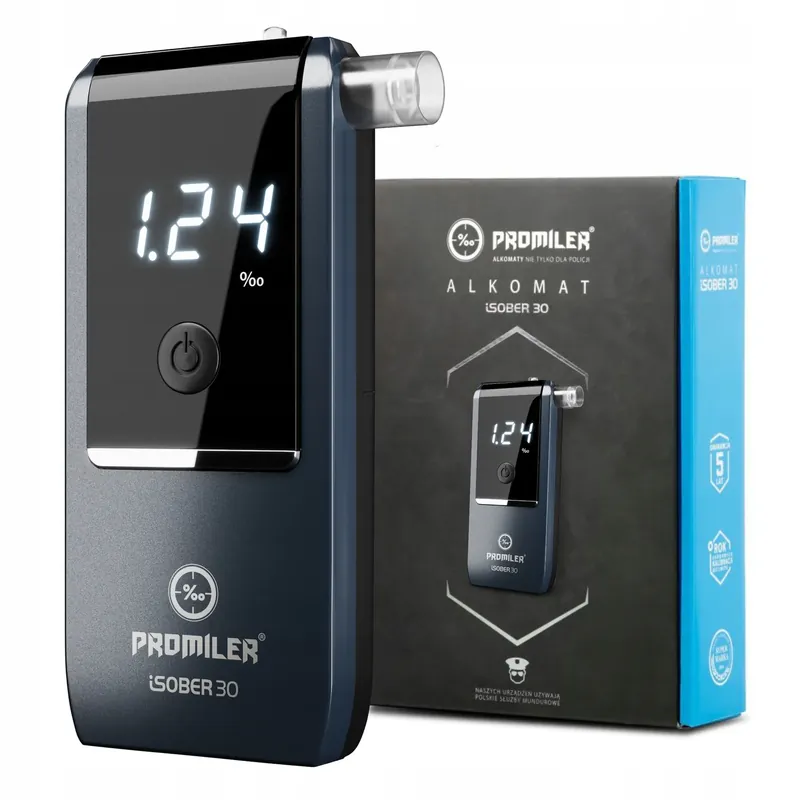 Ekspresowa dostawa Alkomat elektrochemiczny PROMILER iSOBER 30 idealny na prezent dla niego