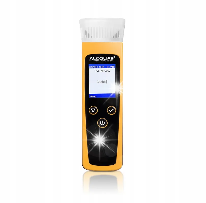 Alkomat przesiewowy ALCOLIFE GO kalibracja elektrochemiczny bezustnikowy Autentyczny