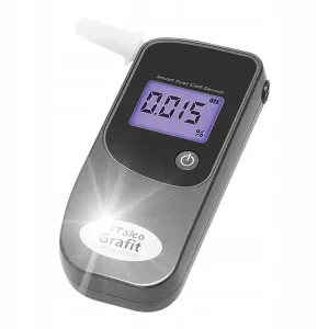 Alkomat FITalco Grafit Tester Trzeźwości + Ustniki Zwrot pieniędzy