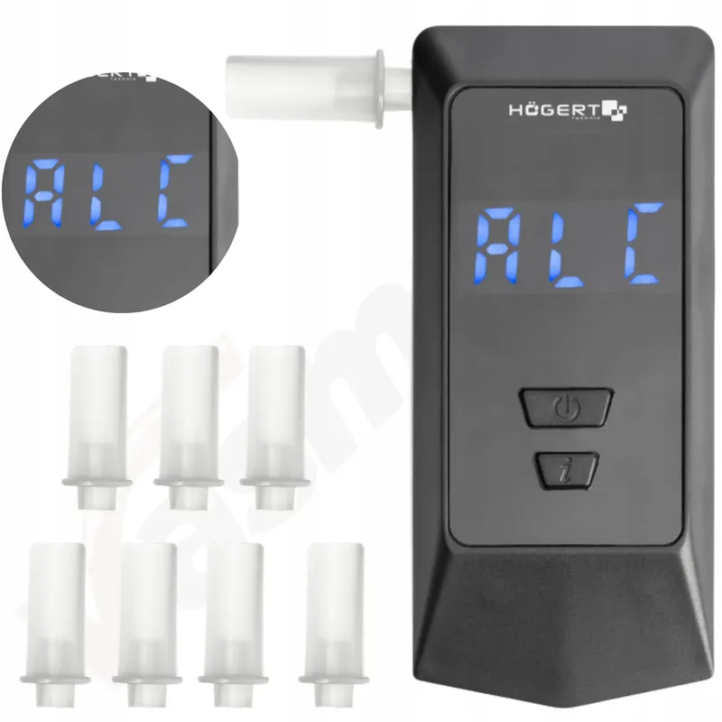 ALKOMAT Z WYŚWIETLACZEM LCD 8 WYMIENNYCH USTNIKÓW HOGERT HT8G011 Szybka dostawa