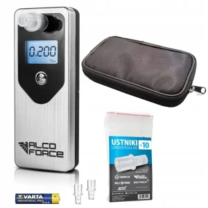 Wysoka jakość Alkomat ALCO FORCE EVO + ustniki GRATIS Kalibracja