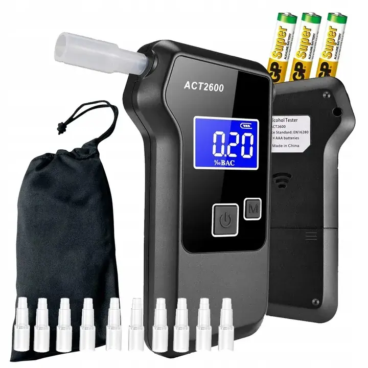 ALKOMAT ELEKTROCHEMICZNY KALIBRACJA ORYGINALNY USTNIKI POLICYJNY SERWIS LCD Oryginalny