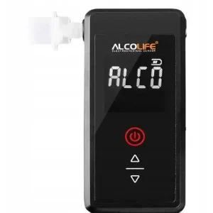 Alkomat elekrochemiczny Alcolife F2 Classic Akumulatorowy Etui 5 ustników Oryginalny