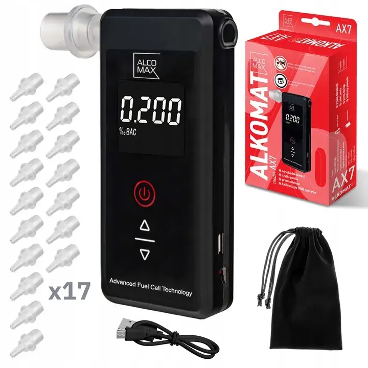 Darmowa dostawa Profesjonalny Alkomat METEO AX7 +17 USTNIKÓW