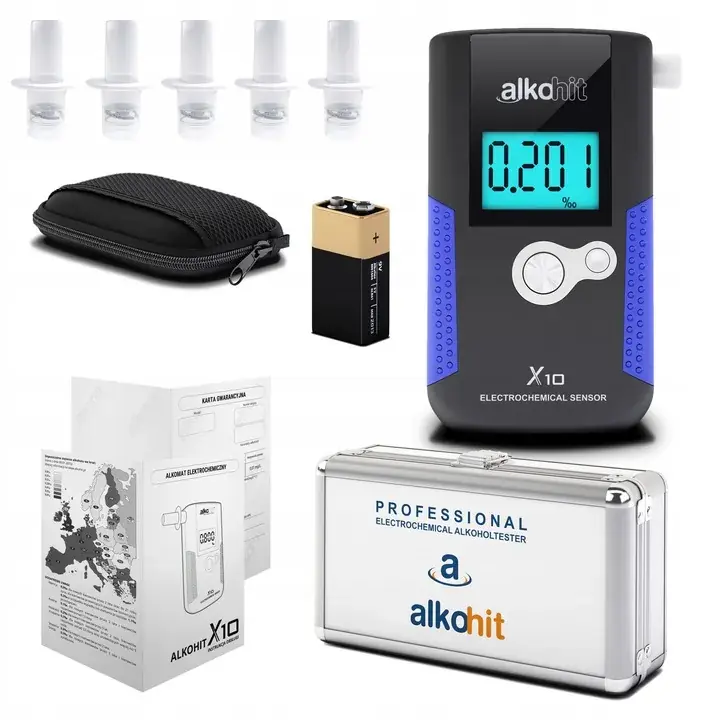 Alkomat ALKOHIT X10 Walizka Aluminiowa na PREZENT! Popularny