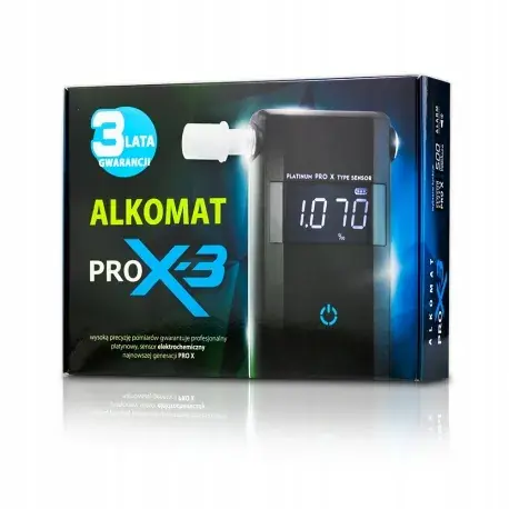 Ekspresowa dostawa Alkomat ELETROCHEMICZNY PRO-X3 ROK kalibracji + ETUI DO PRZECHOWYWANIA