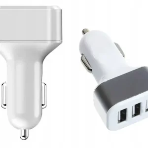 ŁADOWARKA SAMOCHODOWA 2x USB + KABEL 3W1 USB-C MICRO USB APPLE LIGHTNING Wyprzedaż
