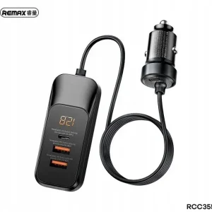 Autentyczny ŁADOWARKA SAMOCHODOWA REMAX PD QC MOCNA 120W RCC355 2xUSB + 2xUSB-C