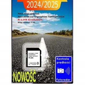 Mapa do nawigacji Europa Renault Traffic Espace Koleos Laguna Megane R-LINK Zwrot pieniędzy