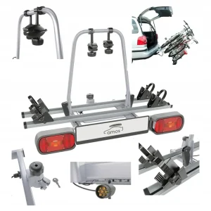 Rabat Bagażnik uchwyt rowerowy na hak 2 rowery Amos GIRO 2 7pin uchylany 75kg