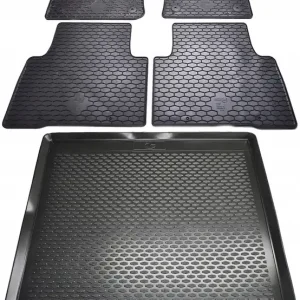 Najlepsza cena VW Touran (2015-) bezzapachowe dywaniki gumowe + mata bagażnika DEDYKOWANE