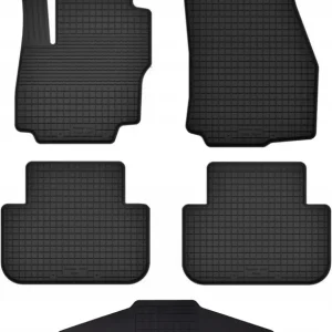 Oferta limitowana DYWANIKI SAMOCHODOWE GUMOWE CZARNE - Korytkowe ZESTAW rant 2CM + TUNEL