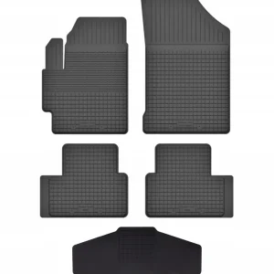 Kup teraz DYWANIKI SAMOCHODOWE GUMOWE CZARNE - Korytkowe ZESTAW rant 2CM + TUNEL