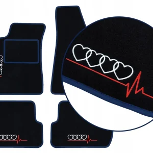 Premium DYWANIKI SAMOCHODOWE AUDI A8 D2 (1994-2002) 4 HAFTY, GRANATOWE