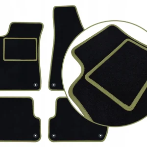 Wysoka jakość CZARNE DYWANIKI AUDI Q5 I (2008-2016) JASNOZIELONA PRZĘDZA | ST