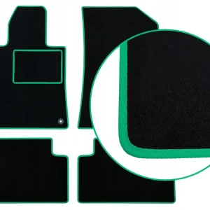 Wyprzedaż CZARNE DYWANIKI CITROEN C4 SPACETOURER - 5 MIEJSC (2013-2019) JASNOZIELONE