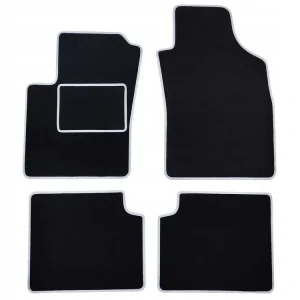 Tani CZARNE DYWANIKI FIAT 500X (2014-...) JASNOSZARA LAMÓWKA | ST