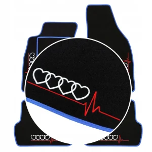 Zwrot pieniędzy DYWANIKI DO AUDI 80 B4 (1991-1996) NIEBIESKA LAMÓWKA, 4x HAFT
