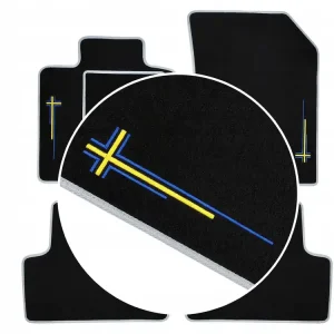 Nowość DYWANIKI SAMOCHODOWE VOLVO V70 I (1997-2000) JASNOSZARE + 2 HAFTY