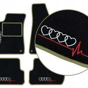 DYWANIKI SAMOCHODOWE AUDI A4 B8 (2007-2015) 4 HAFTY, JASNOZIELONE Tylko dziś