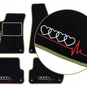 DYWANIKI SAMOCHODOWE AUDI A4 B6 (2000-2004) 4 HAFTY, JASNOZIELONE Wysoka jakość