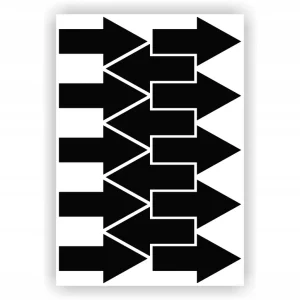 Oryginalny Zestaw naklejek ze strzałkami strzałki oznaczeniowe samoprzylepne arkuszu