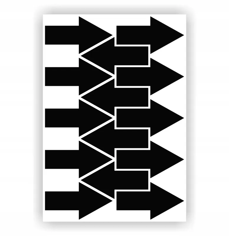 Oryginalny Zestaw naklejek ze strzałkami strzałki oznaczeniowe samoprzylepne arkuszu