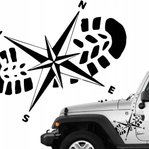 Promocja NAKLEJKI na samochód GWIAZDA Odcisk Buta 45x45