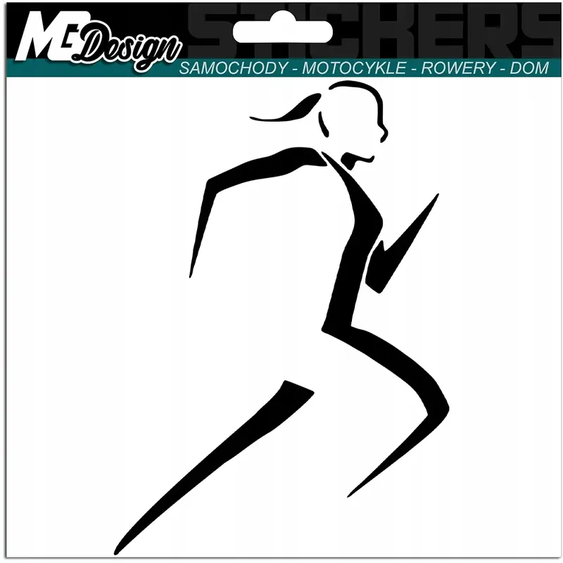 Premium NAKLEJKA na samochód BIEGANIE RUN SPORT BIEG 10x11