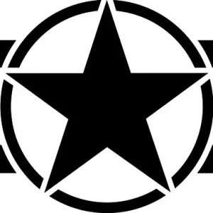 Wyprzedaż NAKLEJKI na samochód JEEP GWIAZDA na drzwi 45x24