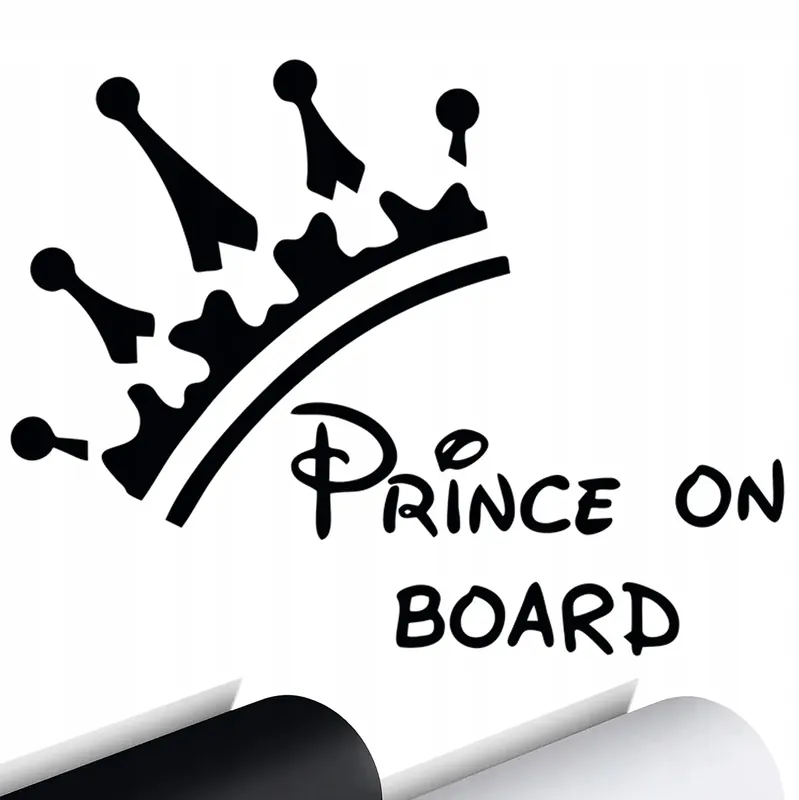 Zamów teraz NAKLEJKA na samochód PRINCE ON BOARD KSIĄŻĘ 11x15