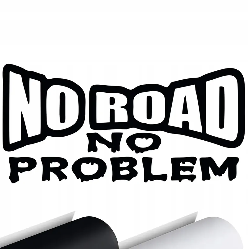 Wysoka jakość NAKLEJKA na auto NO ROAD NO PROBLEM OFFROAD 7x15