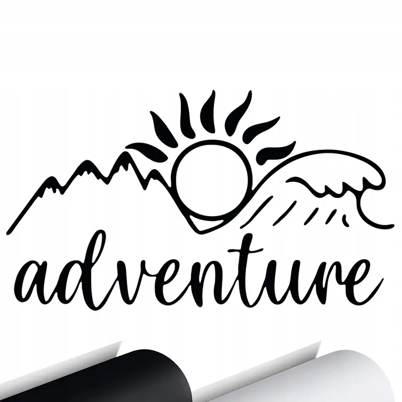 NAKLEJKA na samochód ADVENTURE PRZYGODA Góry 8x15 Zwrot pieniędzy