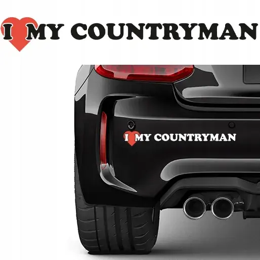 Tylko dziś NAKLEJKA na samochód I LOVE MY COUNTRYMAN 6x45